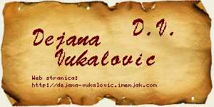 Dejana Vukalović vizit kartica